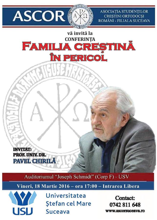 pavel chirila ascor sv familia crestina in pericol
