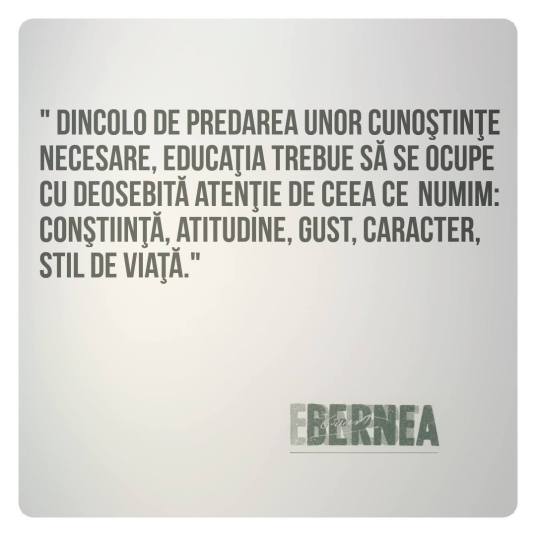 ernest bernea - despre educatie -citat